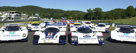 Lime Rock Park Porsche Renfest, July 2001 As Slage, recounts, not every 956 or 962 came from the factory on their wheels, but before long, almost everyone converted to BBS. (Courtesy of Porsche)